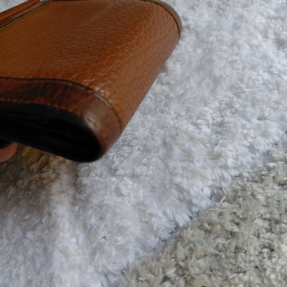 Vintage Dooney & Bourke Leather Wallet Brown ORGANIZER W/ KissLock Coin USA - Picture 3 of 8